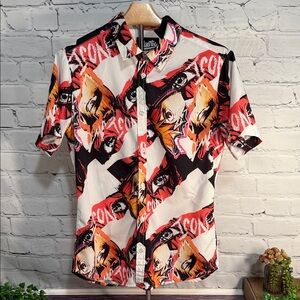 Public Supply Co NYC Men's Anime Icon Button Down Shirt. Manga Streetwear EUC